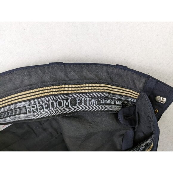 VINTAGE MEN'S BLUE FLAT FRONT DRESS / WORK PANTS - SIZE 31x29 - FECHHEIMER - Picture 9 of 15